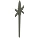 43899 - Dark Gray - Weapon Pike / Spear [4 Side Blades]