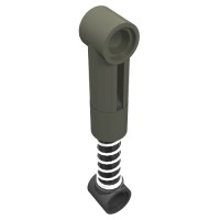 73129 - Technic Shock Absorber 6.5L with Normal Spring [Complete Assembly] - Dark Gray