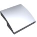15068 - Metallic Silver - Slope Curved 2 x 2 x 2/3