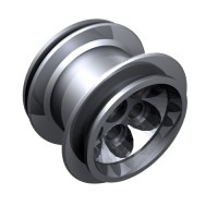 22253 - Wheel 49.6 x 28 VR with X Axle Hole - Metallic Silver