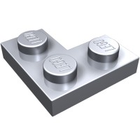 2420 - Plate 2 x 2 Corner - Metallic Silver
