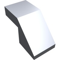 28192 - Slope 45Â° 2 x 1 with 2/3 Inverted Cutout and no stud - Metallic Silver