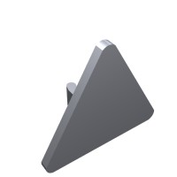 30259 - Road Sign Clip-on 2.2 x 2.667 Triangular - Metallic Silver