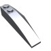 41748 - Wedge Curved 6 x 2 Left, Inner Ridges - Metallic Silver