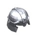60748 - Helmet Castle with Cheek Protection and Studded Bands - Metallic Silver
