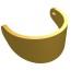 2447 - Metallic Gold - Headwear Accessory Visor For Standard Helmet