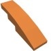 11153 - Slope Curved 4 x 1 No Studs [Stud Holder with Symmetric Ridges] - Medium Nougat