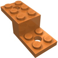 11215 - Bracket 5 x 2 x 1 1/3 with Holes, Pin Bottom - Medium Nougat