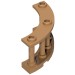 21229 - Fence Spindled 4 x 4 x 2 Quarter Round with 3 Studs - Medium Nougat