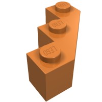 2462 - Wedge 3 x 3 Facet - Medium Nougat