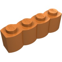 30137 - Brick Special 1 x 4 Palisade [aka Log] - Medium Nougat
