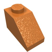 3040b - Slope 45Â° 2 x 1 with Bottom Pin - Medium Nougat