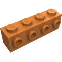 30414 - Brick Special 1 x 4 with 4 Studs on One Side - Medium Nougat