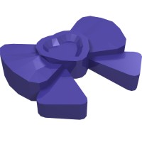 11618 - Headwear Accessory Bow with Heart, Long Ribbon and Pin - Dark Purple