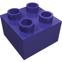 3437 - Duplo Brick 2 x 2 - Dark Purple